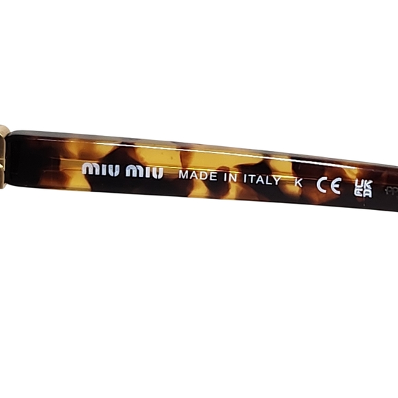 Miu Miu Tortoise Shell Rectangular Sunglasses - Picture 7 of 10